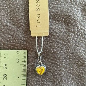 Lori Bonn Valentine/Keepsake Citrine Heart Charm - November
